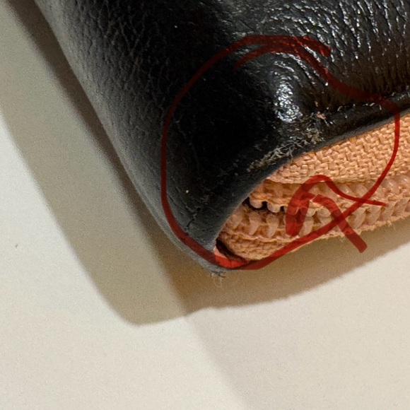 Chanel black and pink zipper long wallet